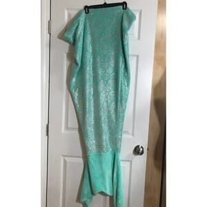 Justice Blue & Silver Mermaid Soft & Warm Blanket One Size